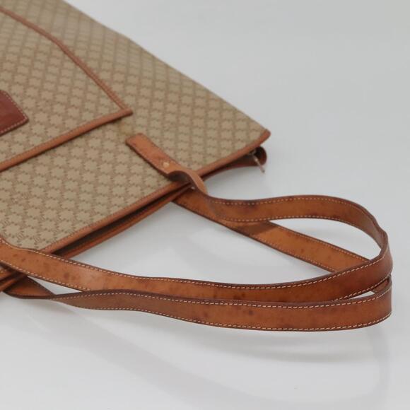 CELINE Macadam Canvas Tote Bag Pvc Beige Gold - Picture 8 of 13